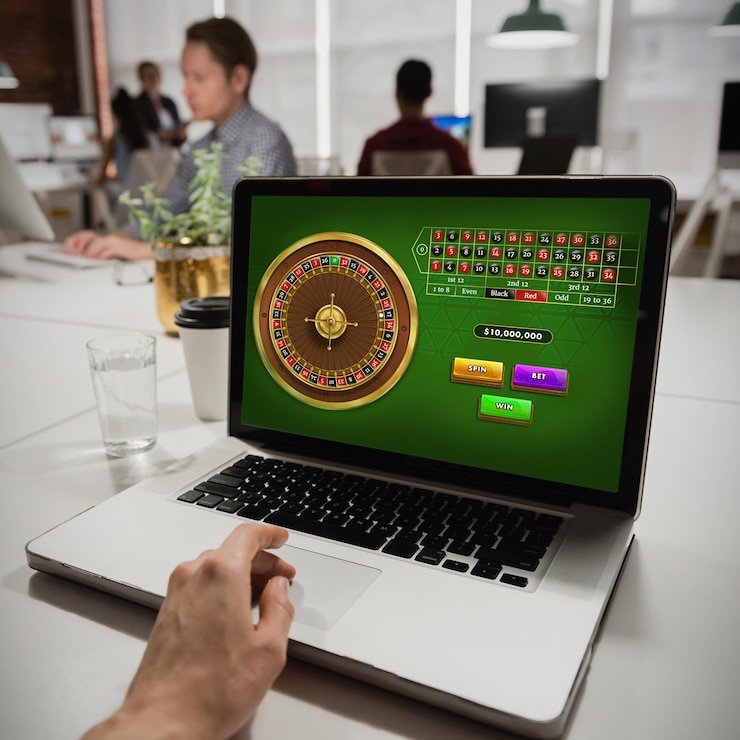 Buku Mimpi slot game interface on dingdong77 login showing five reels and bet controls